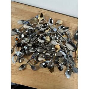Vintage Spoon Lot Mixed Souvenir Travel Collectible Little Spoons Lot of 75
